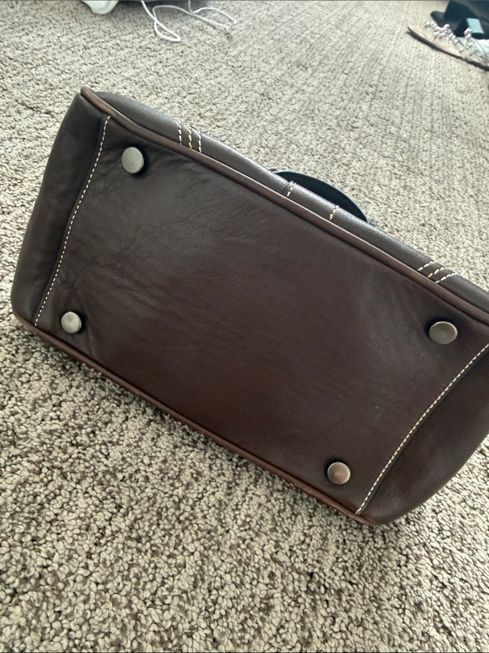 Coach (re) loved Women's Brown Leather Top-Handle Bag with Decorative Buckle - Picture 3 of 6